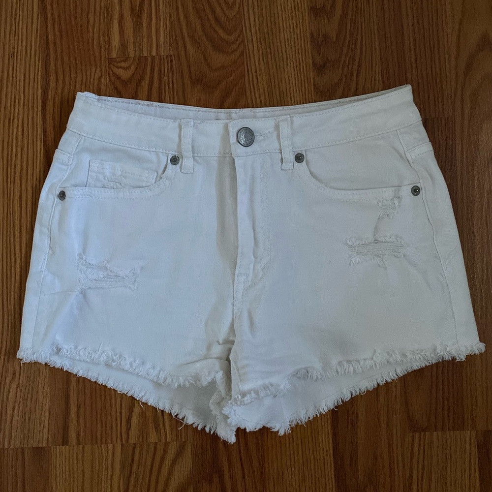 Aeropostale High Rise Shorty - White Shorts